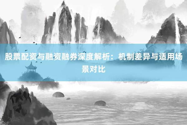 股票配资与融资融券深度解析：机制差异与适用场景对比