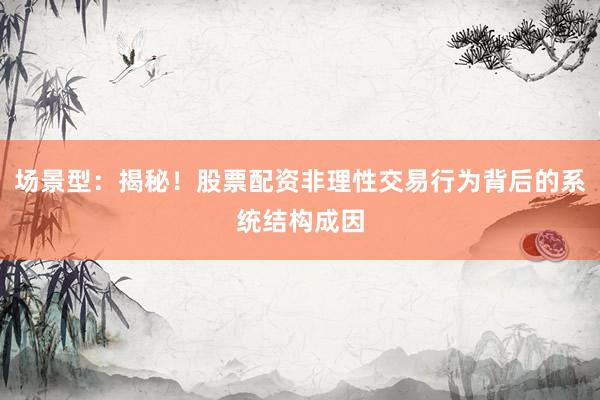 场景型:揭秘!股票配资非理性交易行为背后的系统结构成因