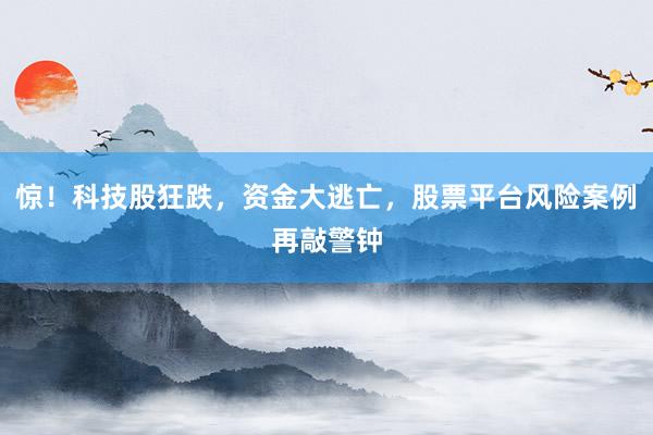 惊！科技股狂跌，资金大逃亡，股票平台风险案例再敲警钟